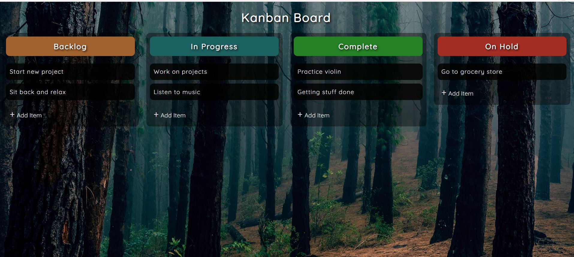 Kanban board